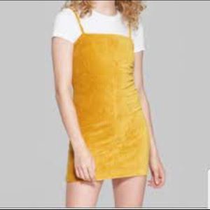 Wide fable Corduroy Above knee Mini Dress